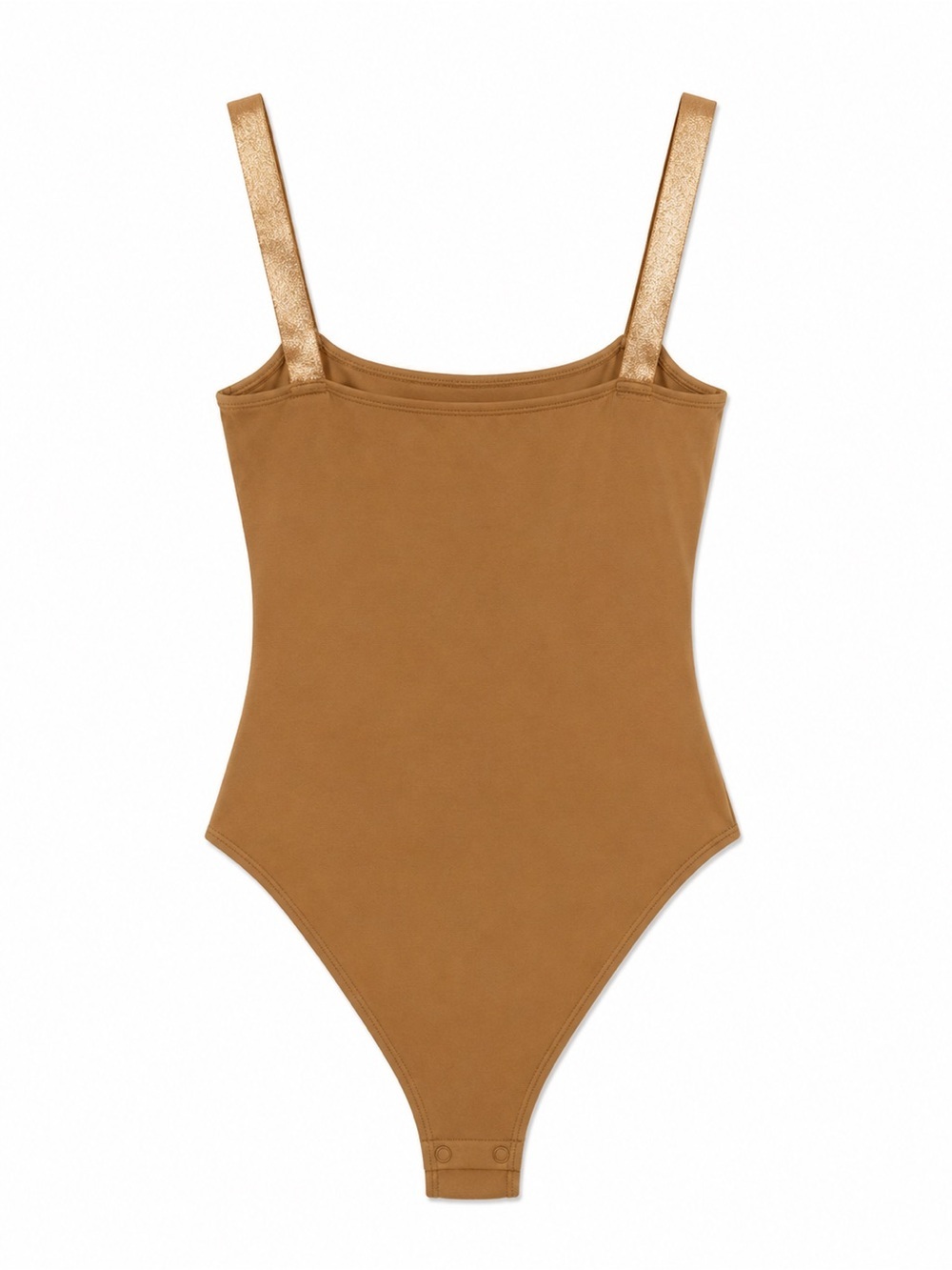 Forever 21 Tan Bodysuit with Shimmering Gold Straps - Picture 2 of 2